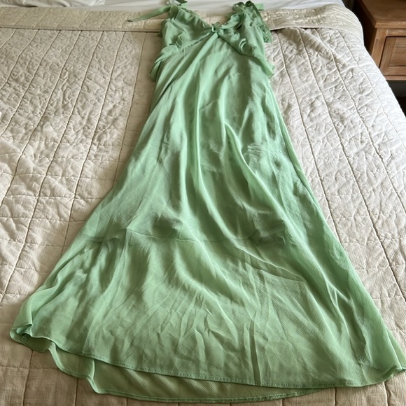 Christian LaCroix Ruffle Green Maxi Dress - Picture 2 of 10